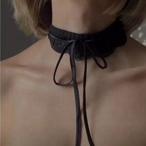 We are HAH Dusty Rose All Choked Up Lace Choker Garter NWT Size S‎